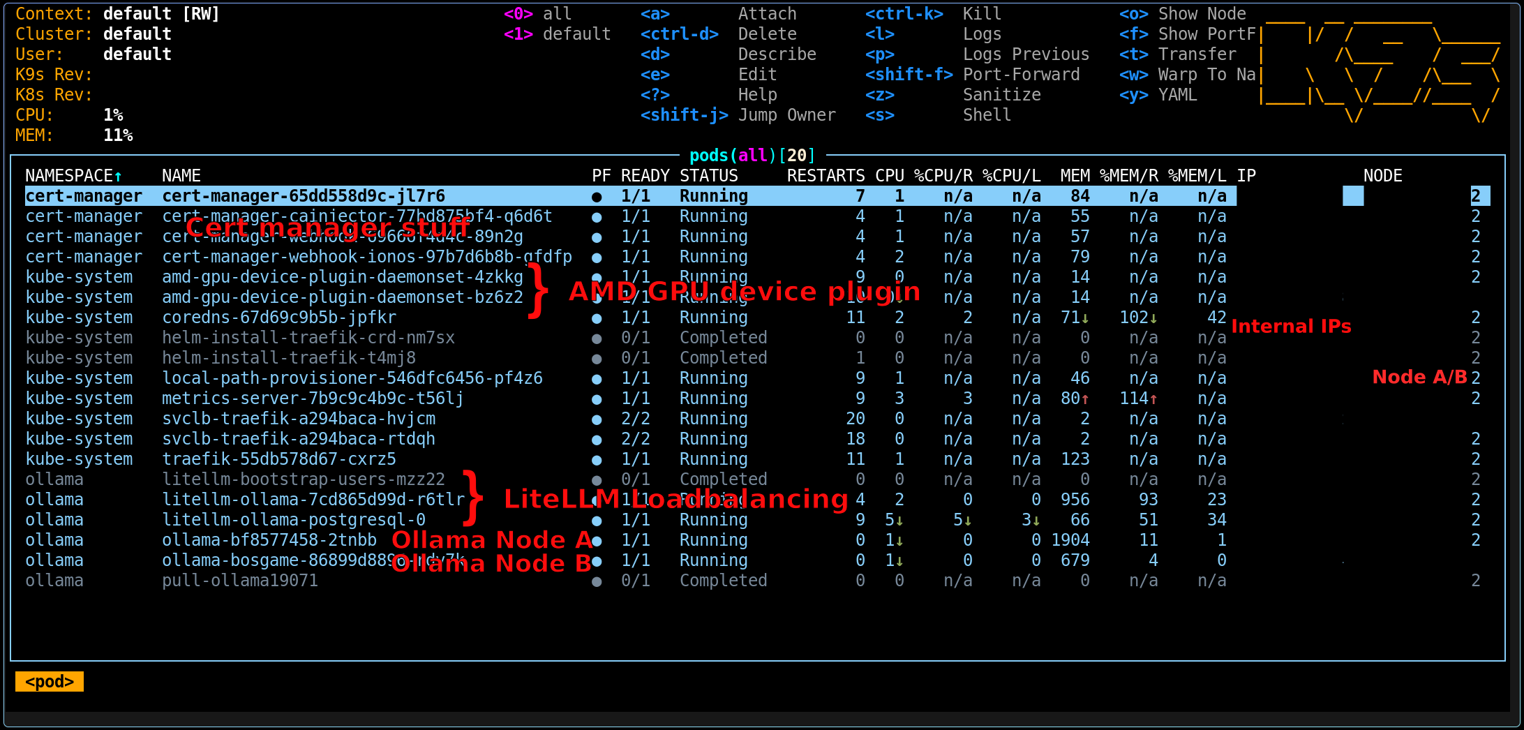 K9s Cluster Online view