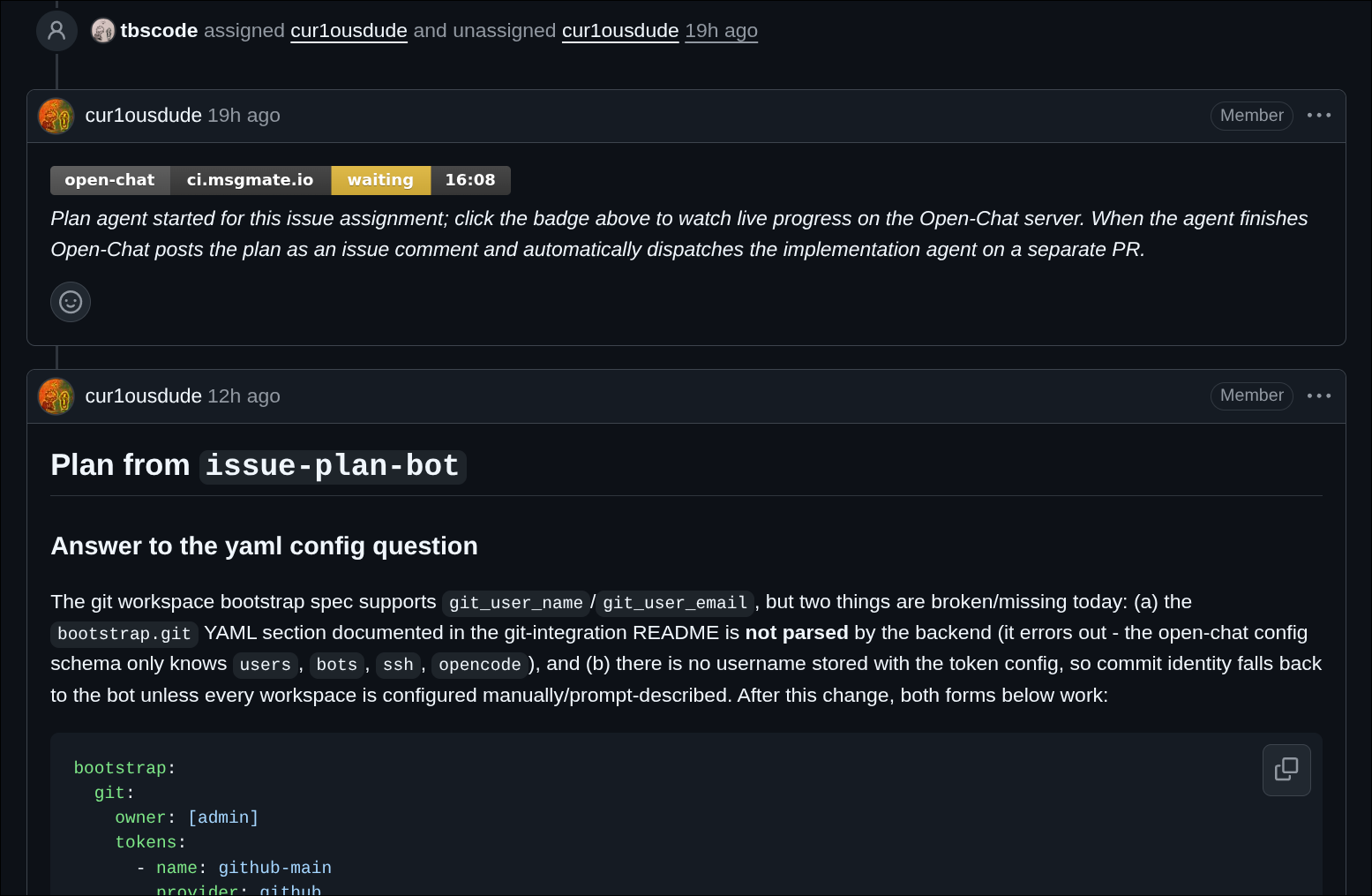 Open-chat coding agent running on OSS LLMs